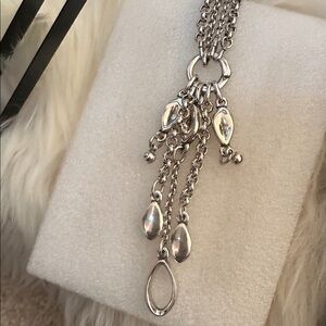 Long Silver Neck Necklace